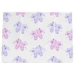 Bolsa De Regalo Grande Ballet rosa y morado Cumpleaños Pointe Shoes