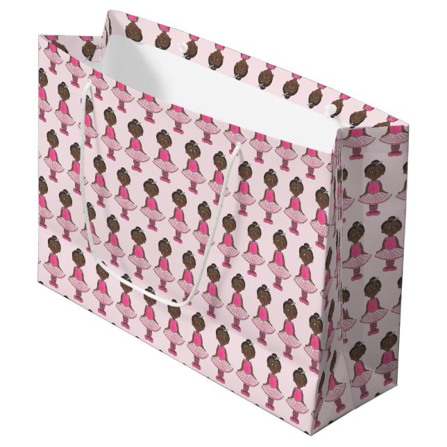 Bolsa De Regalo Grande Ballet rosado Cumpleaños Teacher de Baile Ballerin (Angulo Anverso)