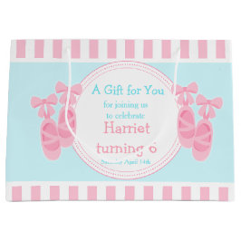 Bolsa De Regalo Grande Ballet Slippers Ballerina Fiesta de cumpleaños