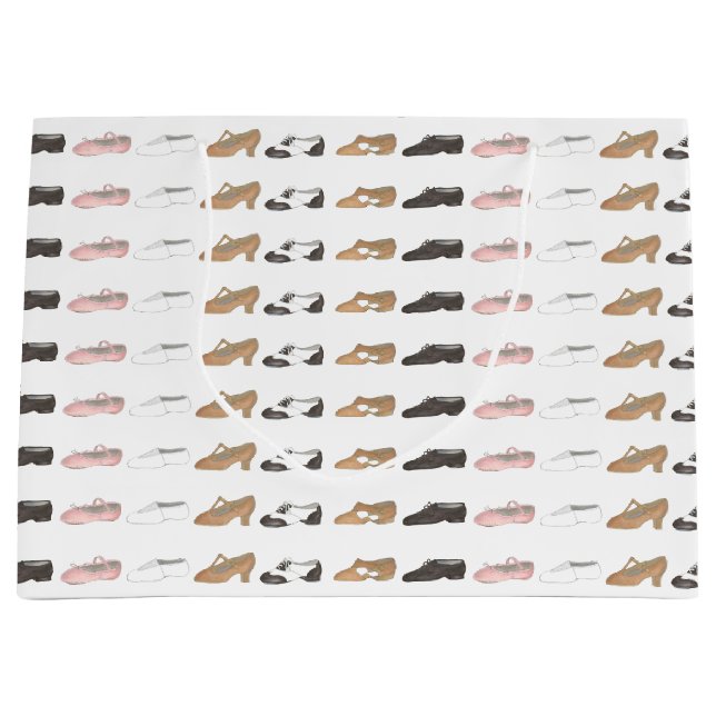 Bolsa De Regalo Grande Ballet Tap Jazz Acro Lyrical Dance Shoes Gift Bag (Anverso)