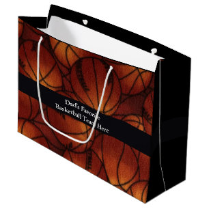 Bolsa De Regalo Grande Baloncestos en la franela