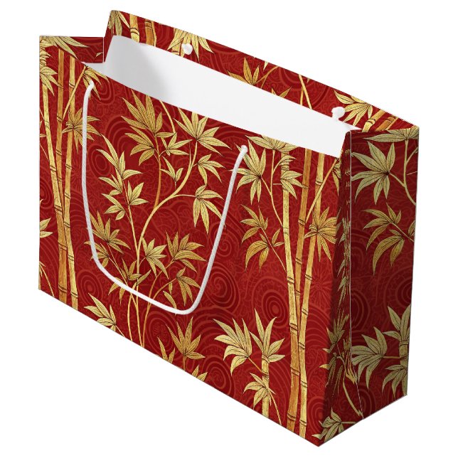 Bolsa De Regalo Grande Bambú Carmesí East Asian (1) (Angulo Anverso)