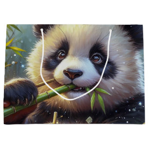 Bolsa De Regalo Grande Bambú de oso panda adorable
