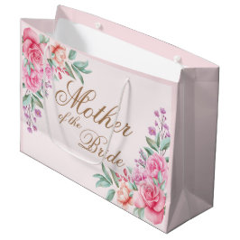 Bolsa De Regalo Grande Banda de novias rosa floral personalizada para Bri