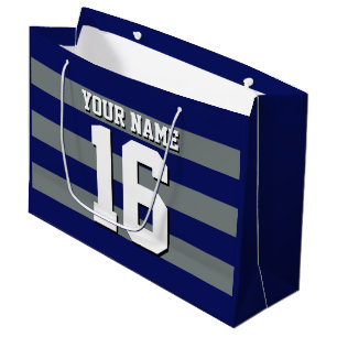 Bolsa De Regalo Grande Banda de perritos del equipo de carbón azul de la