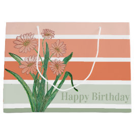 Bolsa De Regalo Grande Banda Pastel ancha