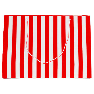 Bolsa De Regalo Grande Banda roja y blanca