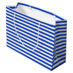 Bolsa De Regalo Grande Bandas combinadas azules reales