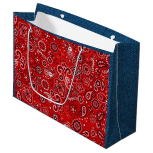 Bolsa De Regalo Grande Bandas rojas y jeans azules