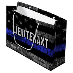 Bolsa De Regalo Grande Bandera alterada de la línea azul Teniente Thin