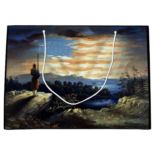Bolsa De Regalo Grande Bandera Americana celestial en el cielo, Zouave Gu (Anverso)