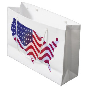 BOLSA DE REGALO GRANDE BANDERA AMERICANA ONDA