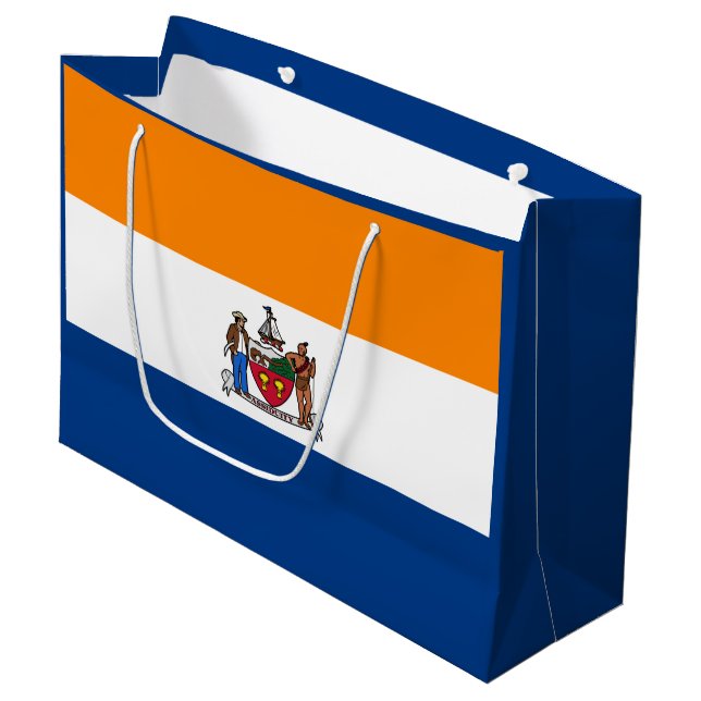 Bolsa De Regalo Grande Bandera de Albany, Nueva York (Angulo Anverso)