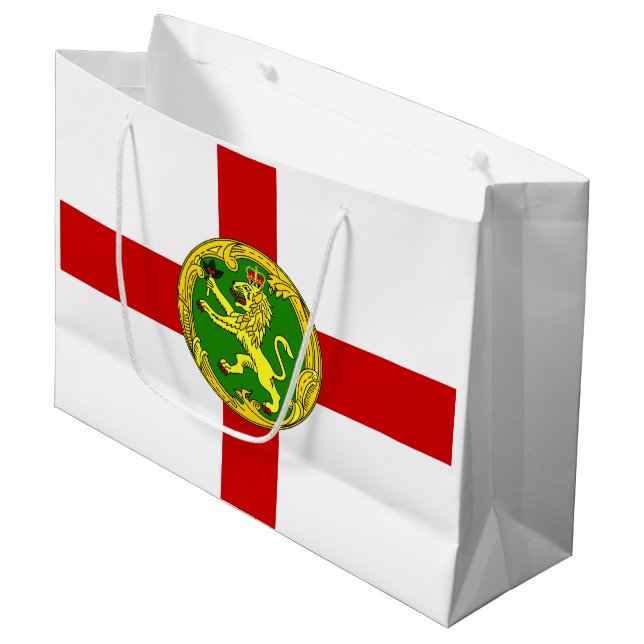 Bolsa De Regalo Grande Bandera de Alderney Patriótica (Angulo Anverso)