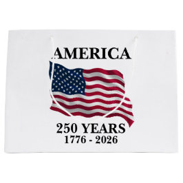 Bolsa De Regalo Grande Bandera de América 250 Años