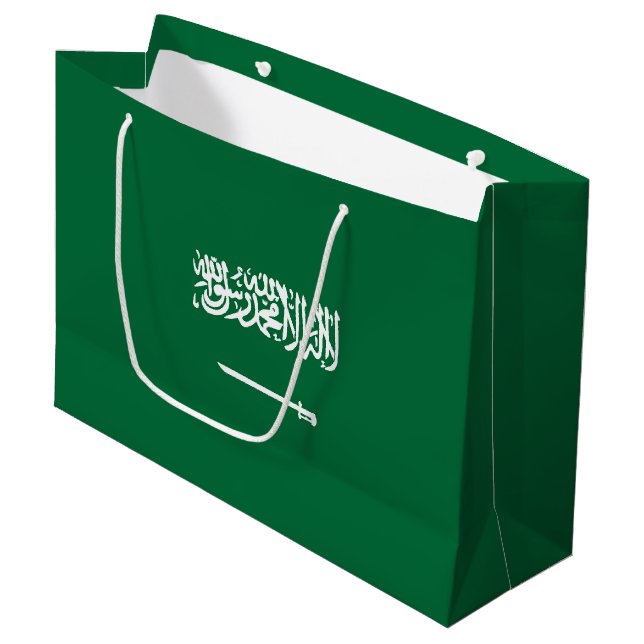 Bolsa De Regalo Grande Bandera de Arabia Saudita (Angulo Anverso)