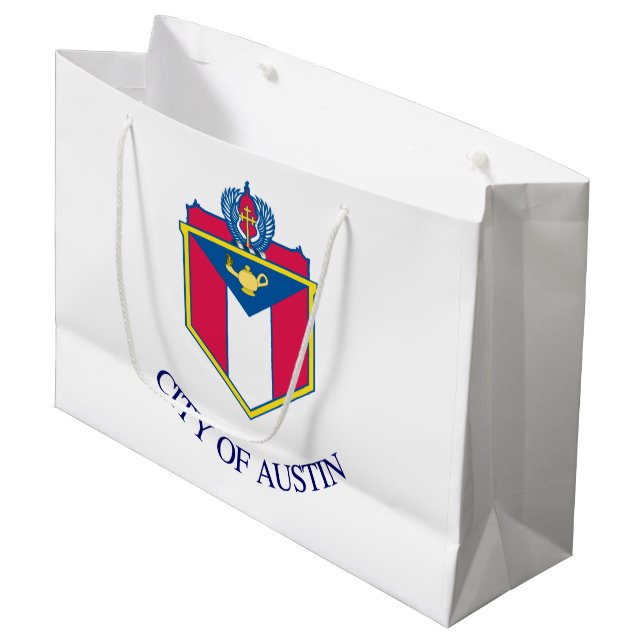 Bolsa De Regalo Grande Bandera de Austin, Texas (Angulo Anverso)