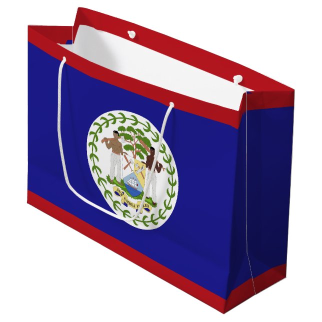 Bolsa De Regalo Grande bandera de Belice (Angulo Anverso)