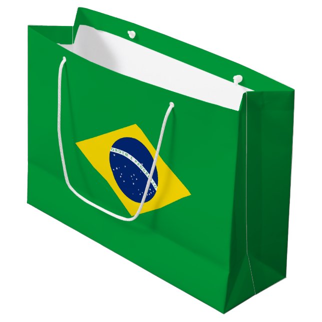 Bolsa De Regalo Grande Bandera de Brasil (Angulo Anverso)