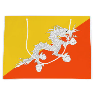 Bolsa De Regalo Grande Bandera de Bután (Bután) (dragón trueno)