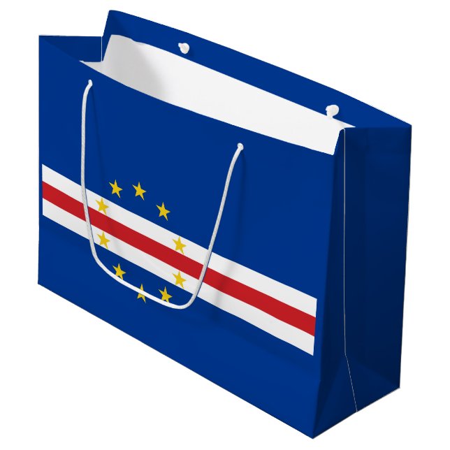 Bolsa De Regalo Grande Bandera de Cabo Verde (Angulo Anverso)