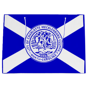 Bolsa De Regalo Grande Bandera de Charlotte (Carolina del Norte)