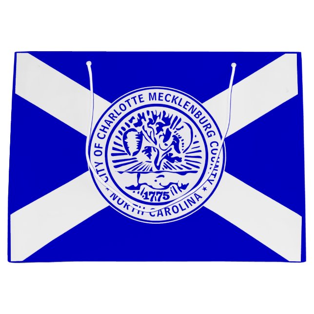 Bolsa De Regalo Grande Bandera de Charlotte (Carolina del Norte) (Anverso)