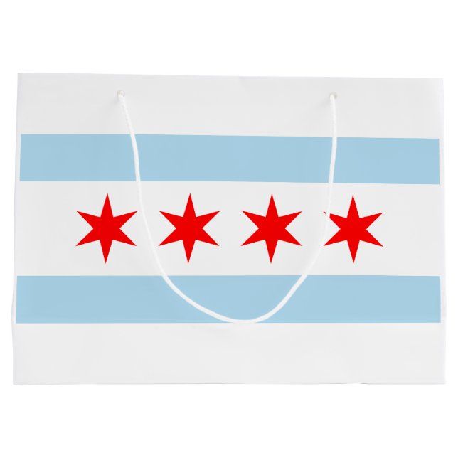 Bolsa De Regalo Grande Bandera de Chicago (Illinois) (Reverso)