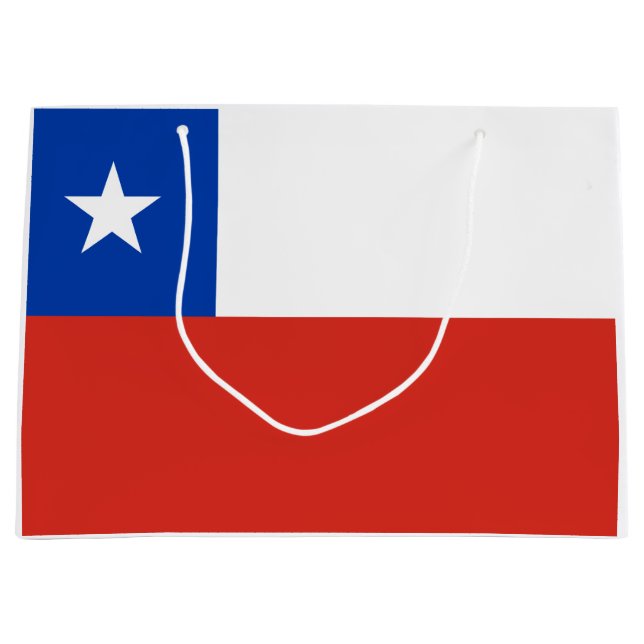 Bolsa De Regalo Grande Bandera de Chile (Anverso)