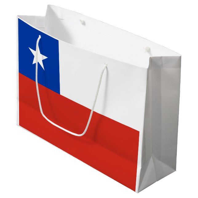 Bolsa De Regalo Grande Bandera de Chile (Angulo Anverso)
