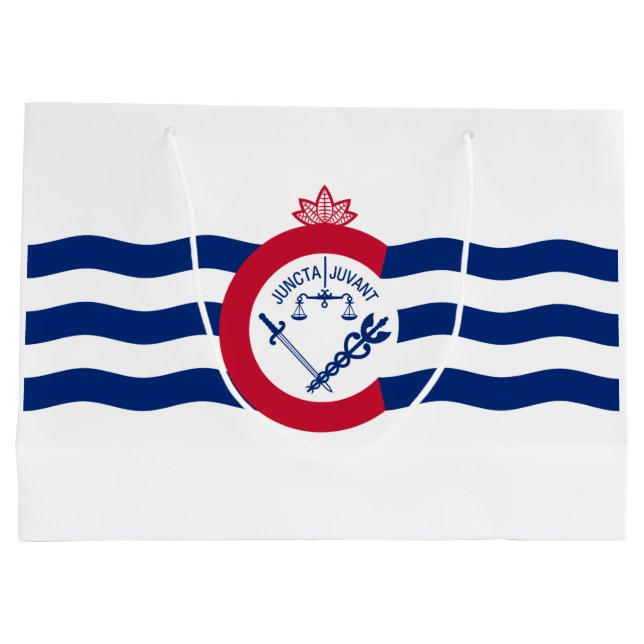 Bolsa De Regalo Grande Bandera de Cincinnati (Ohio) (Reverso)