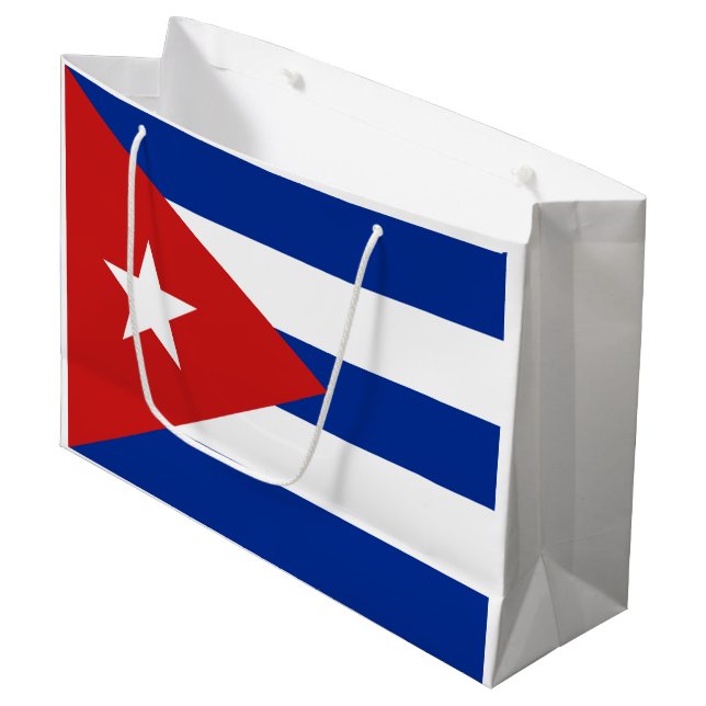 Bolsa De Regalo Grande Bandera de Cuba (Angulo Anverso)