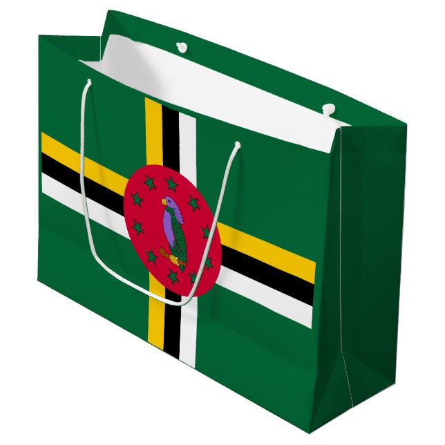 Bolsa De Regalo Grande Bandera de Dominica (Angulo Anverso)