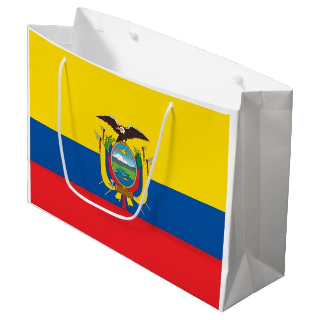 Bolsa De Regalo Grande Bandera de Ecuador (Angulo Anverso)