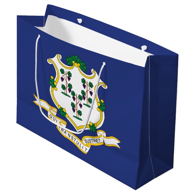 Bolsa De Regalo Grande Bandera de estado de Connecticut (Angulo Anverso)