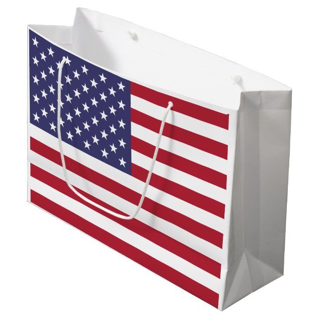 Bolsa De Regalo Grande Bandera de Estados Unidos (Angulo Anverso)