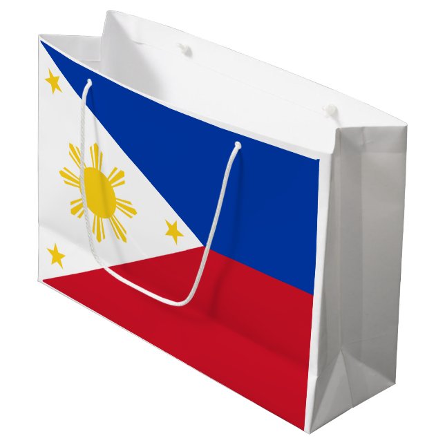 Bolsa De Regalo Grande Bandera de Filipinas (Angulo Anverso)