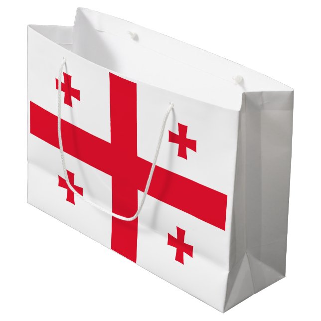 Bolsa De Regalo Grande Bandera de Georgia (Angulo Anverso)