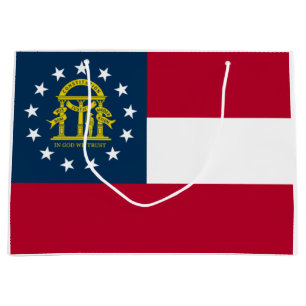Bolsa De Regalo Grande Bandera de Georgia (Estado de los Estados Unidos)