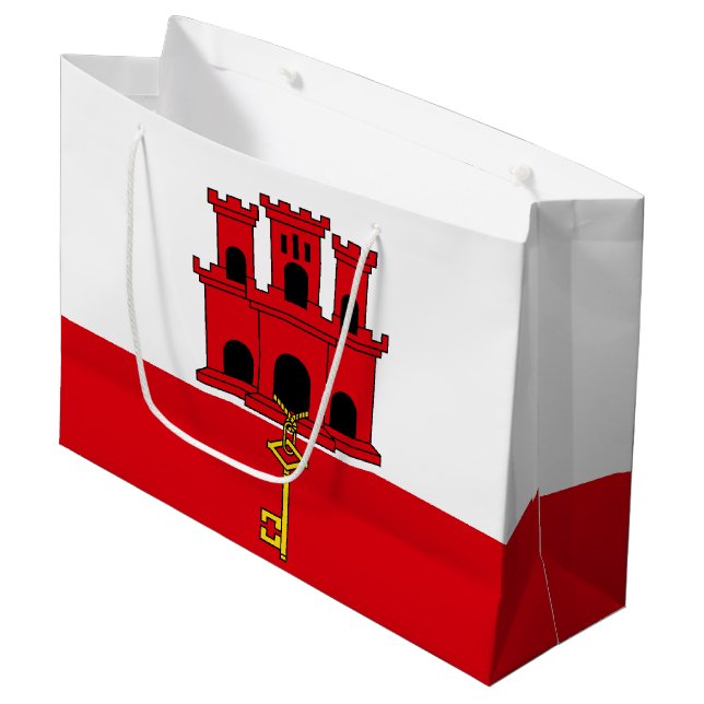 Bolsa De Regalo Grande Bandera de Gibraltar (Angulo Anverso)