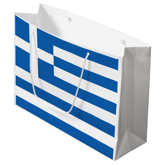 Bolsa De Regalo Grande Bandera de Grecia (Angulo Anverso)