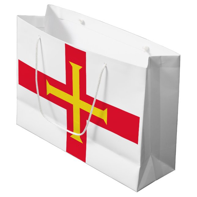 Bolsa De Regalo Grande Bandera de Guernsey (Angulo Anverso)