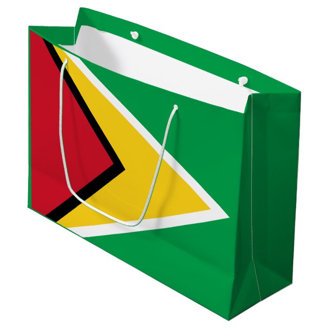 Bolsa De Regalo Grande Bandera de Guyana (Angulo Anverso)