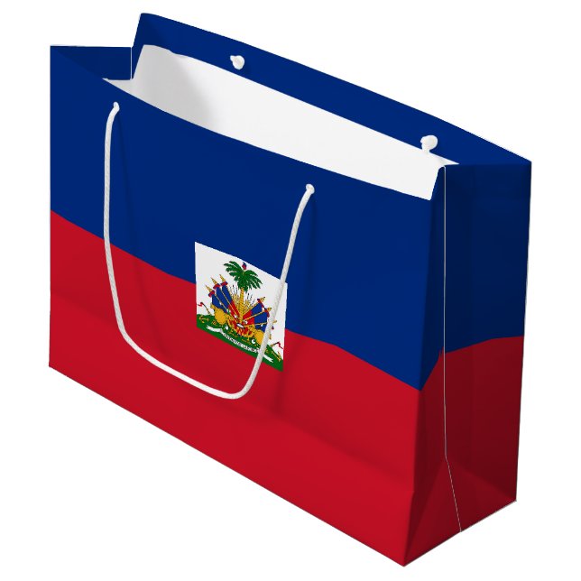 Bolsa De Regalo Grande Bandera de Haití (Angulo Anverso)