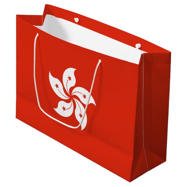 Bolsa De Regalo Grande Bandera de Hong Kong (Angulo Anverso)