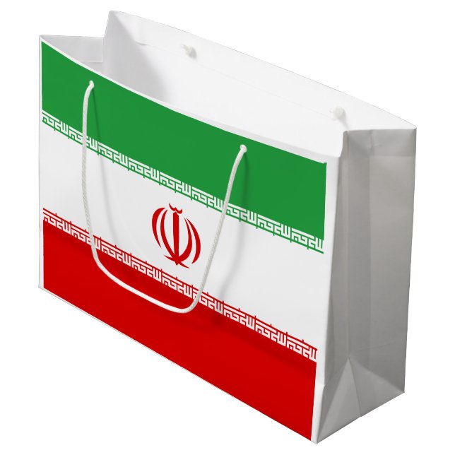 Bolsa De Regalo Grande Bandera de Irán (Angulo Anverso)