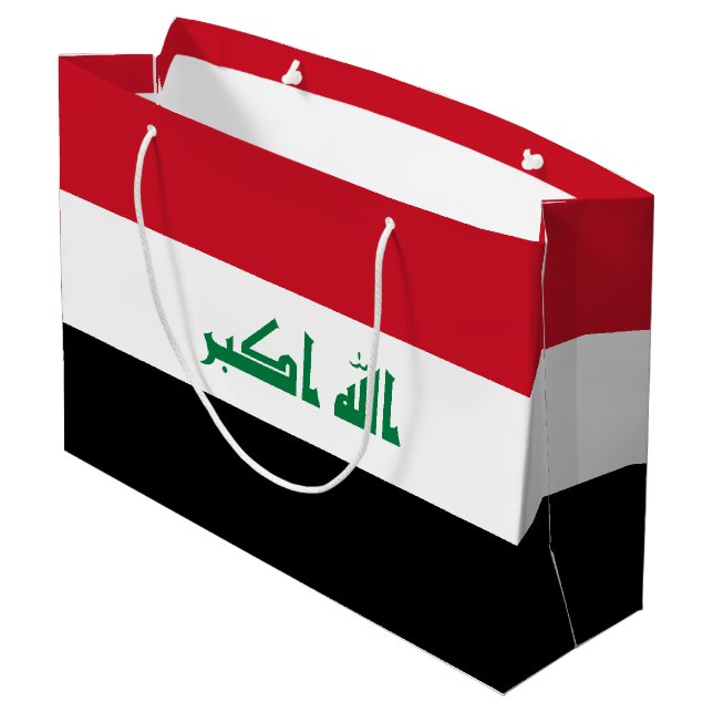 Bolsa De Regalo Grande Bandera de Iraq (Angulo reverso)