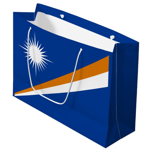 Bolsa De Regalo Grande Bandera de Islas Marshall (Angulo Anverso)