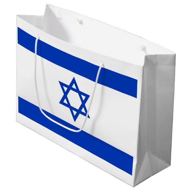 Bolsa De Regalo Grande Bandera de Israel (Angulo Anverso)