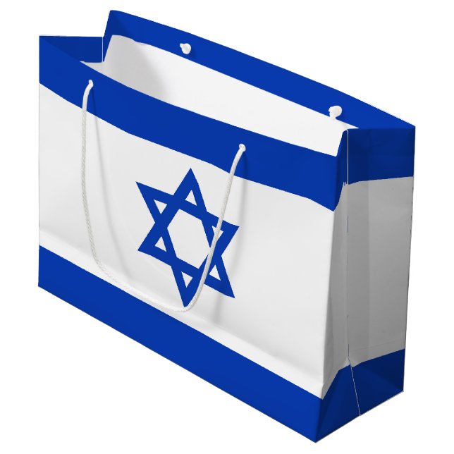 Bolsa De Regalo Grande Bandera de Israel (Angulo Anverso)